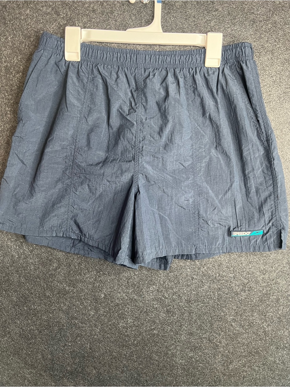 Vintage 90s Speedo Men's Black Swim Trunks XL Swim Drawstring Lined Beach